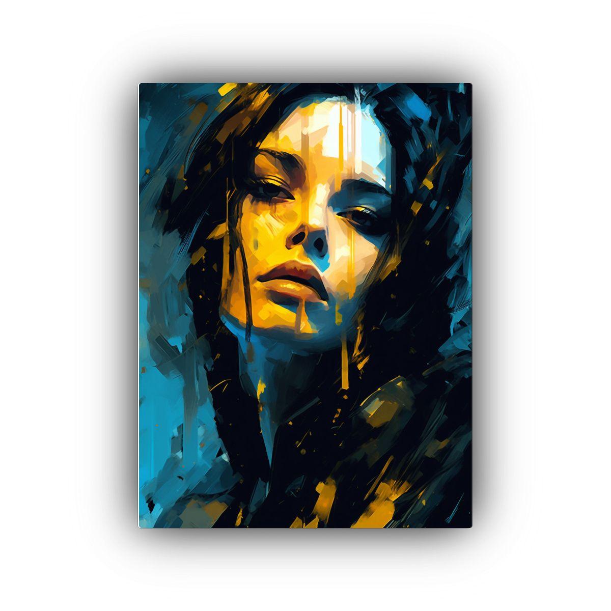 Cuadro Mujer Liberándose Mentalmente Con Colores Armoniosos 60x90cm-0