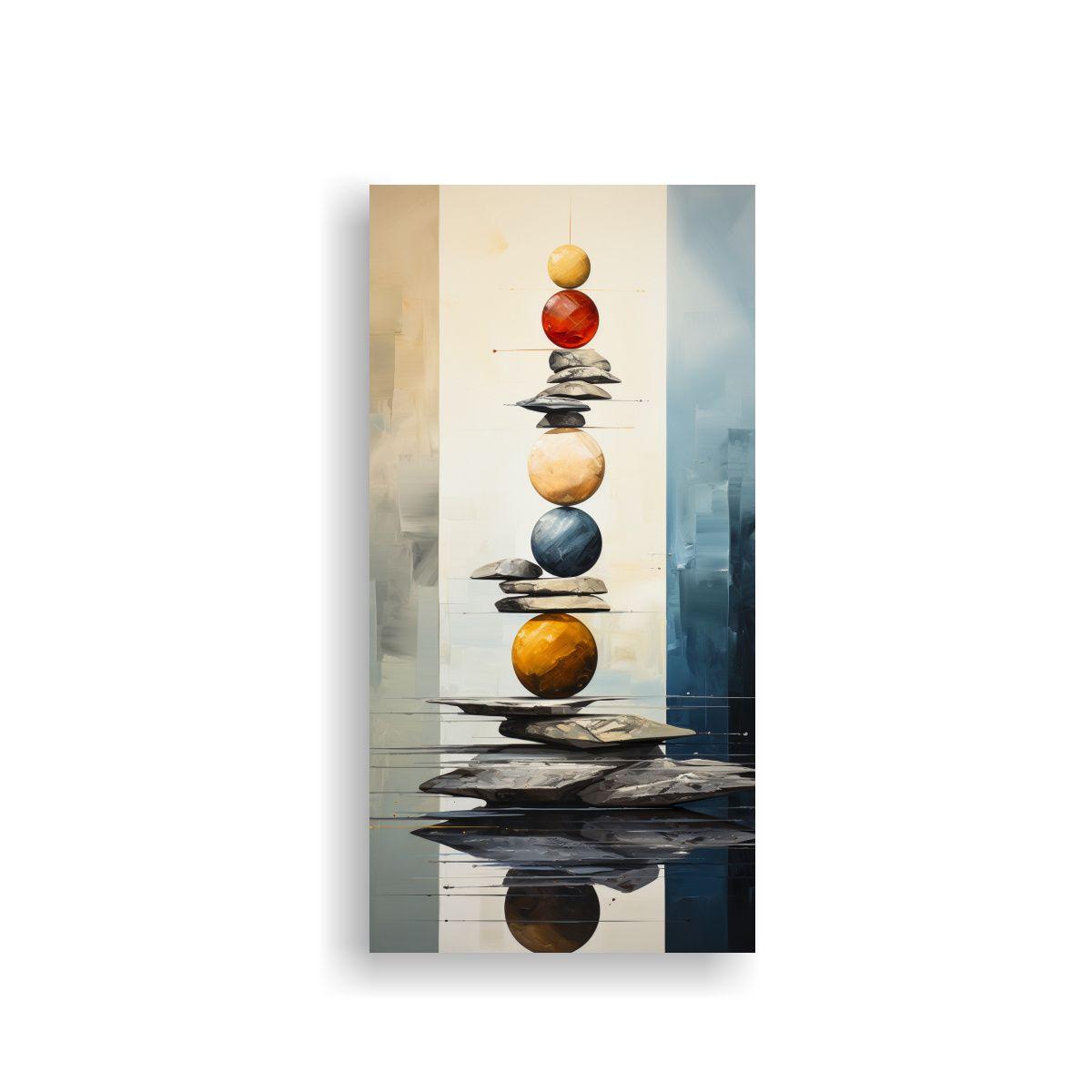 Arte De Pared Abstracción Equilibrio Y Armonía 30x60cm-0
