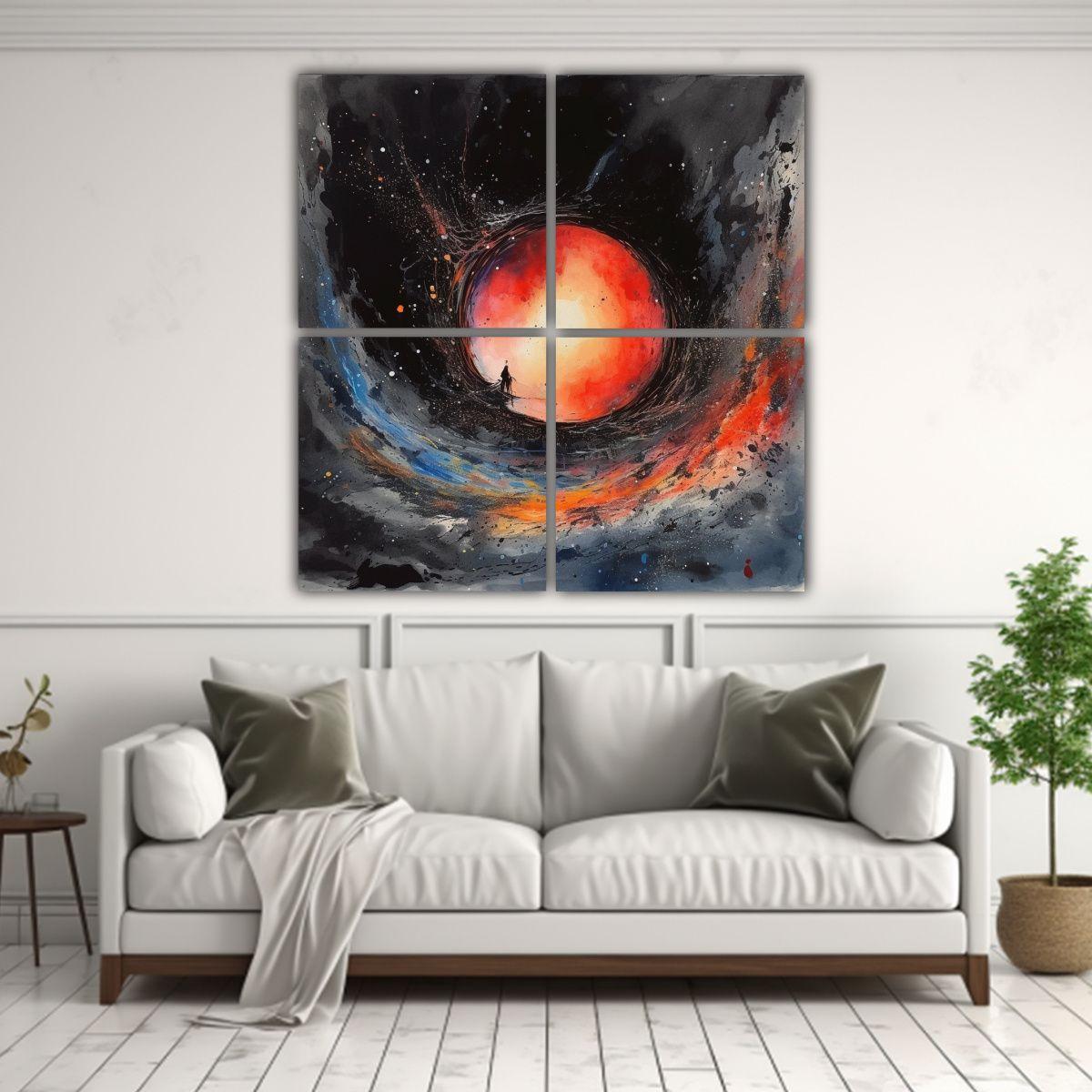 Cuadro Imagen Concepto Surrealista Hoyo Negro 200x200 Cm-2