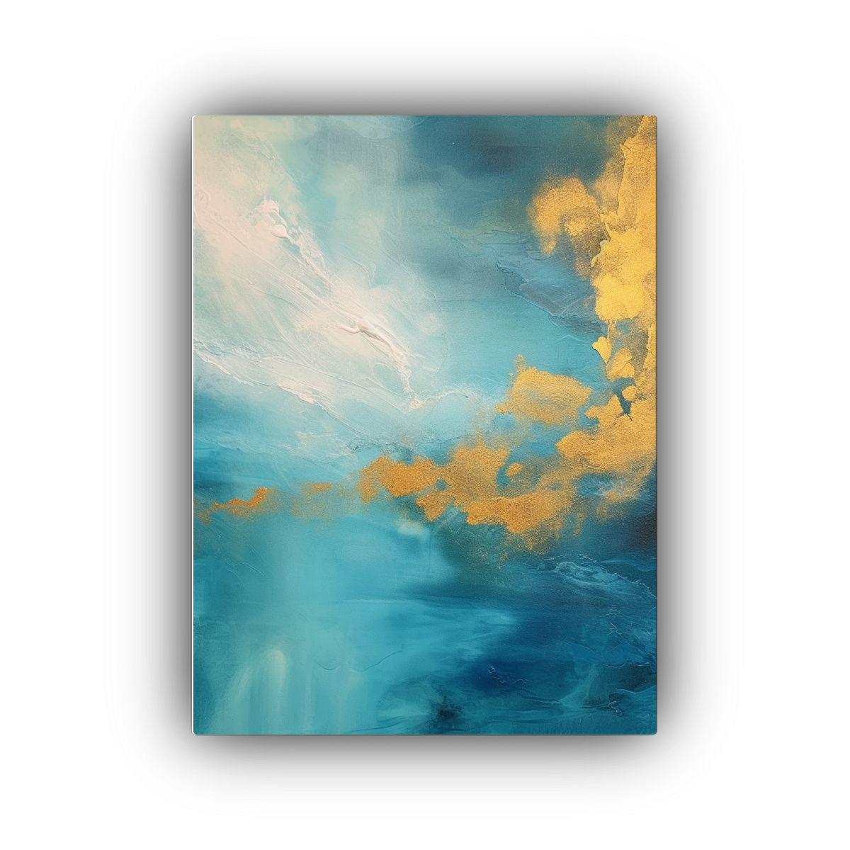 Cuadro Abstracto Amanecer De Vidrio Acrílico 30x45cm-0