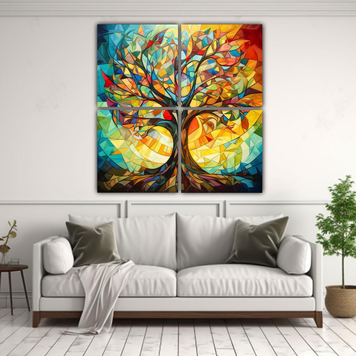 Arte De Pared: Cuadro Conceptual De Armonía De 60x60 Cm-2