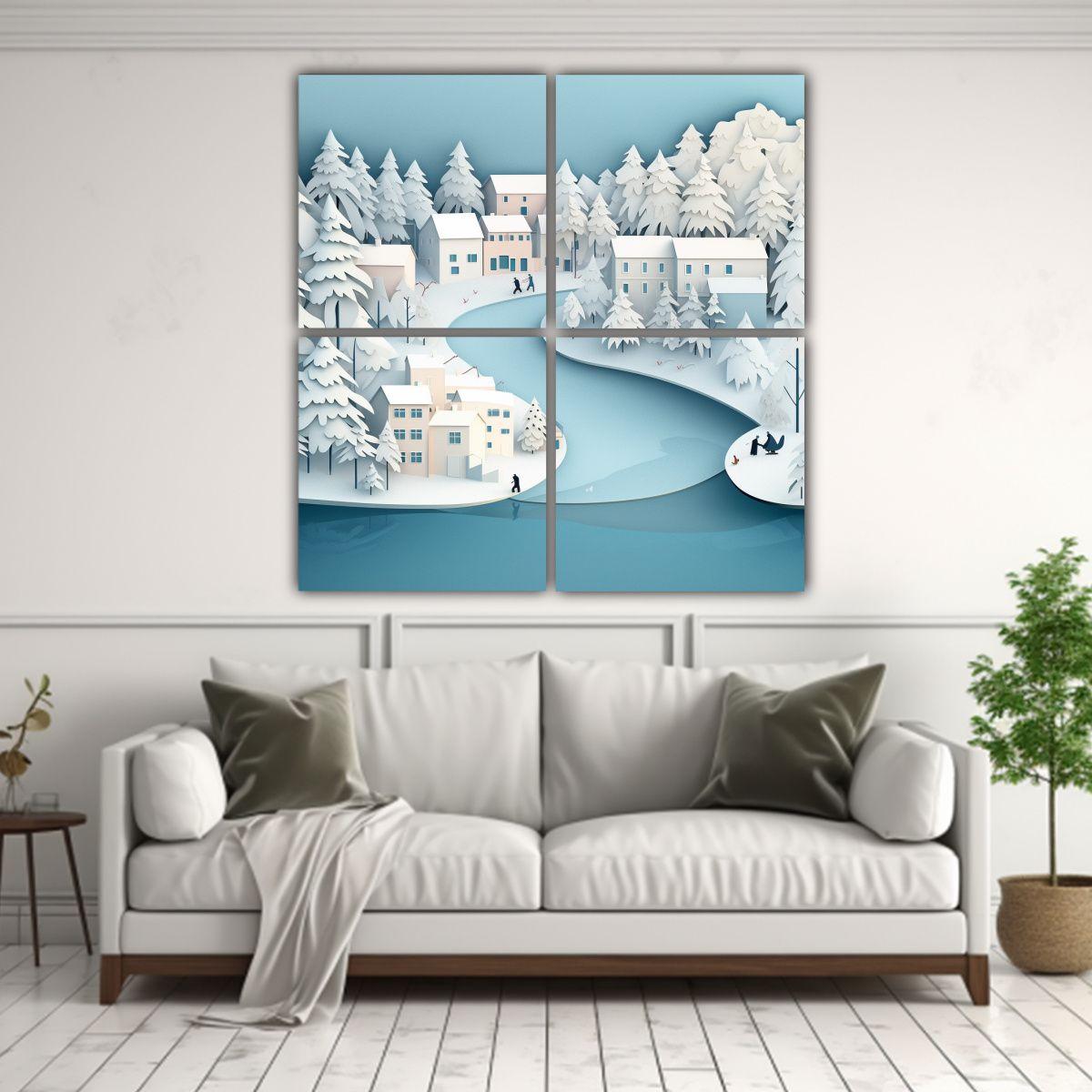 Cuadro Floral De Papel De Alta Calidad Arte 140x140 Cm-2