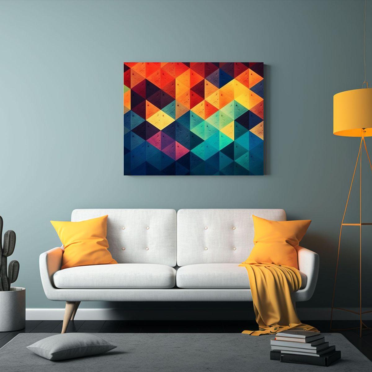 Crear Diseño 2D Con Formas Matemáticas En Cuadro Decorativ 75x50cm-2