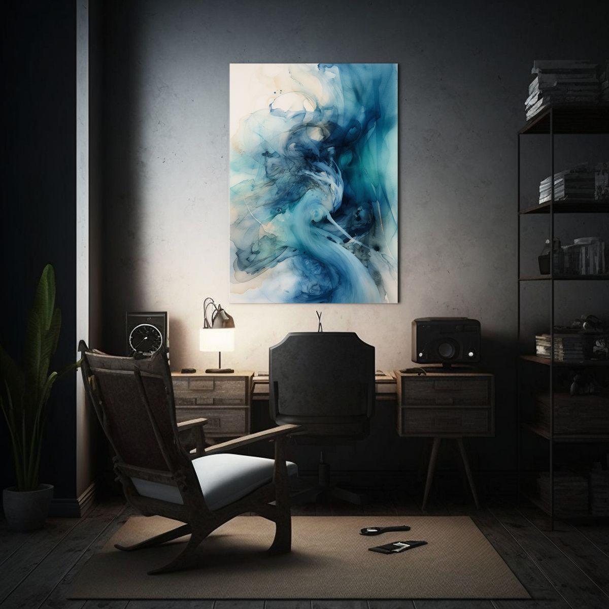 Cuadro Vanguardia Estrellados Pintura En Acuarela 50x75cm-2