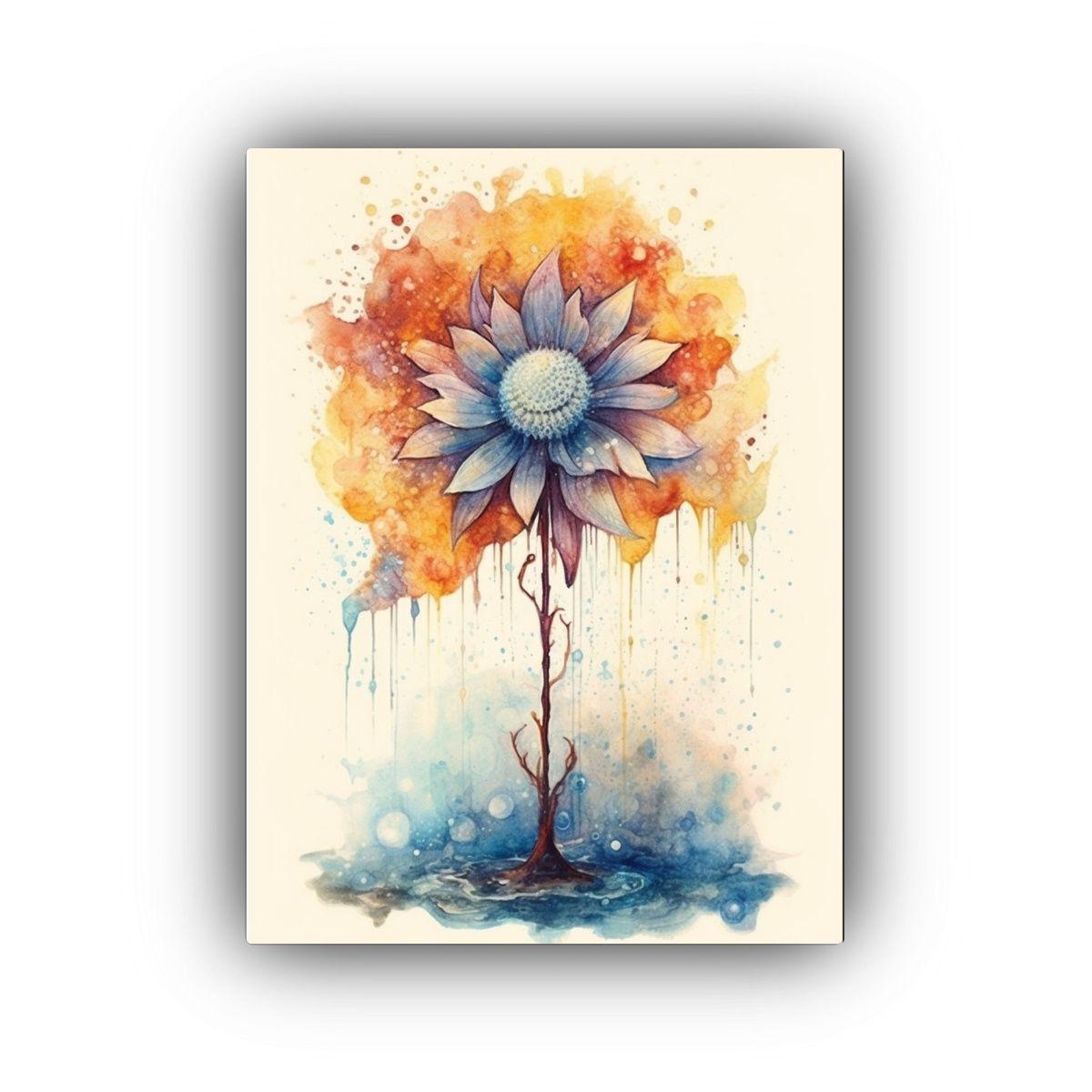 Lienzo De Tela Colores Impactante Arte Abstracto 30x40 Cm-0