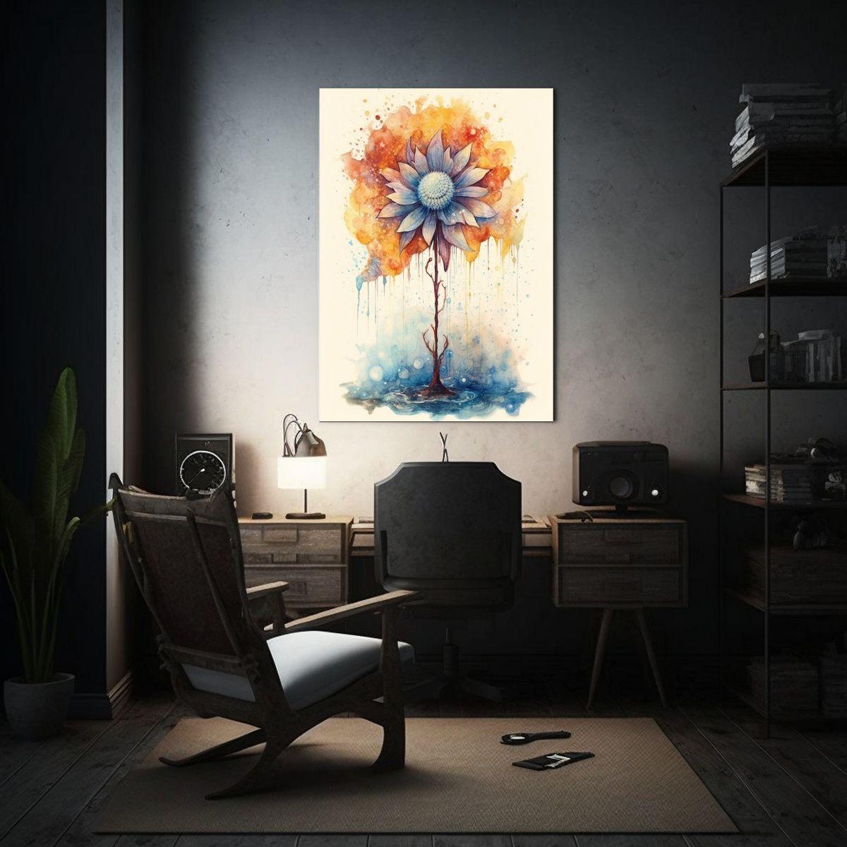 Lienzo De Tela Colores Impactante Arte Abstracto 30x40 Cm-2