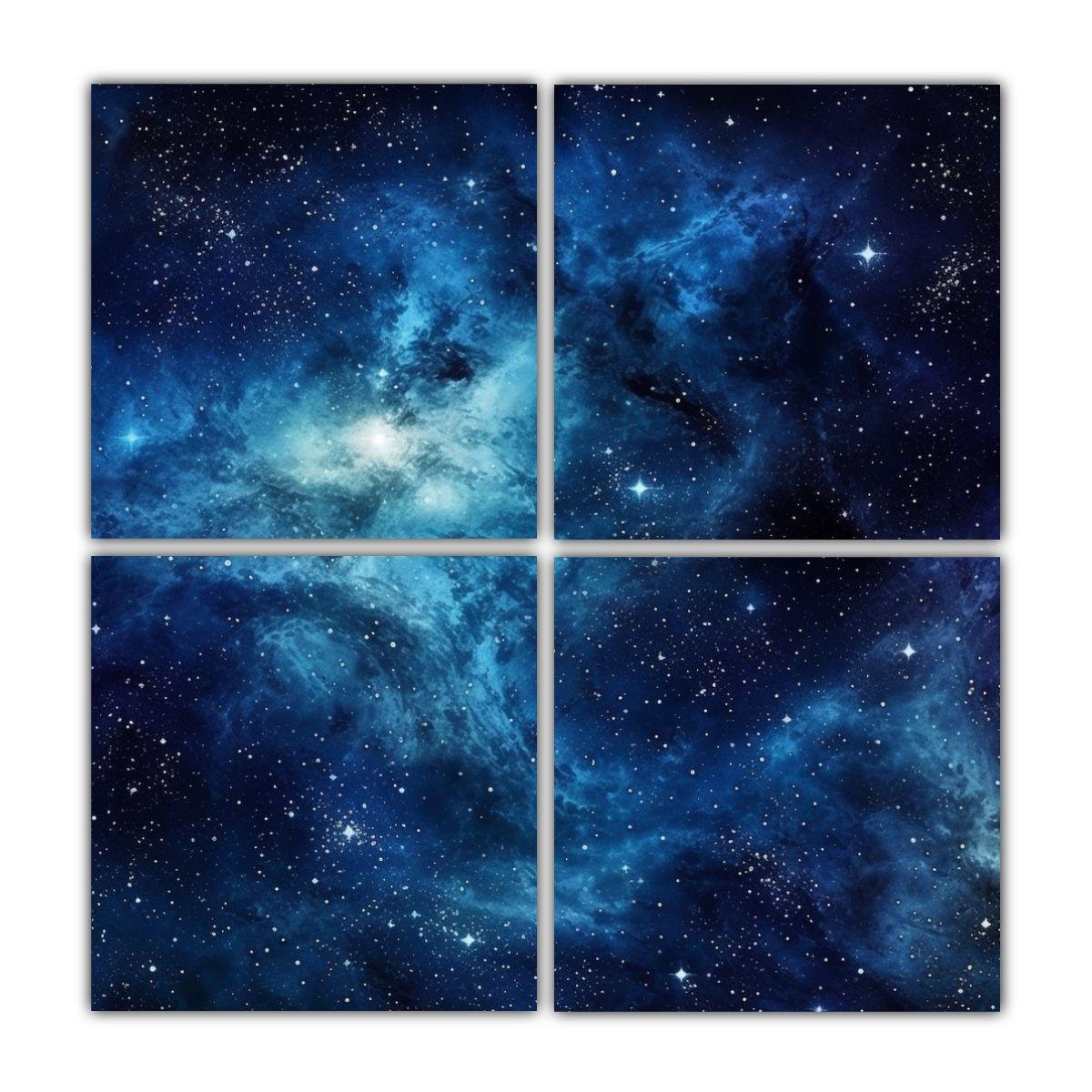 Cuadros Decorativos Luminosa Blue Galaxy Con 40x40 Cm-0