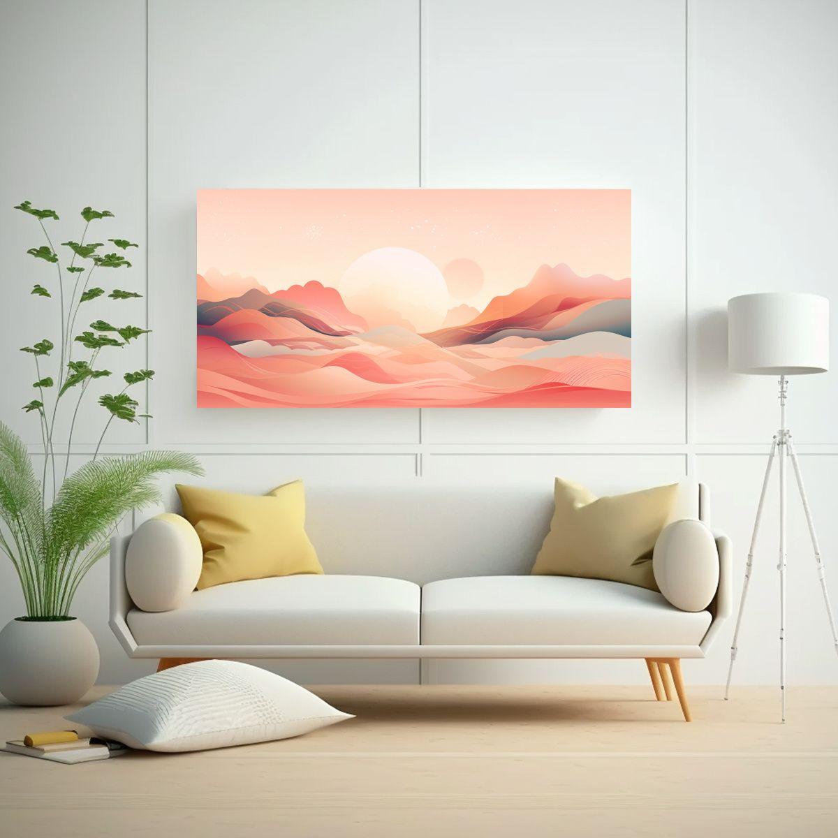 Cuadro Surrealista De La Naturaleza En Lienzo: 80x40cm-2