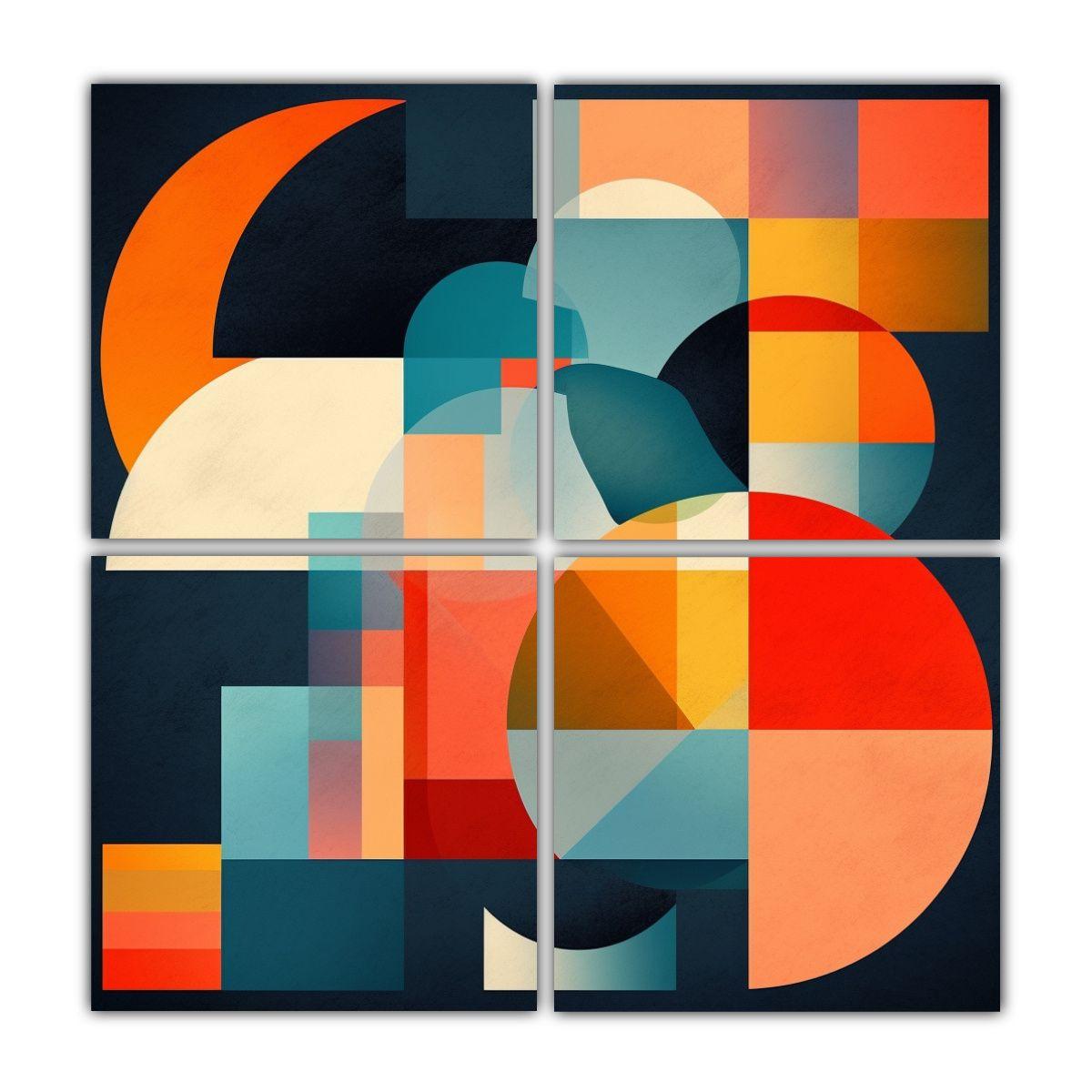Cuadros Modernos Abstractos Con Composición 100x100 Cm-0