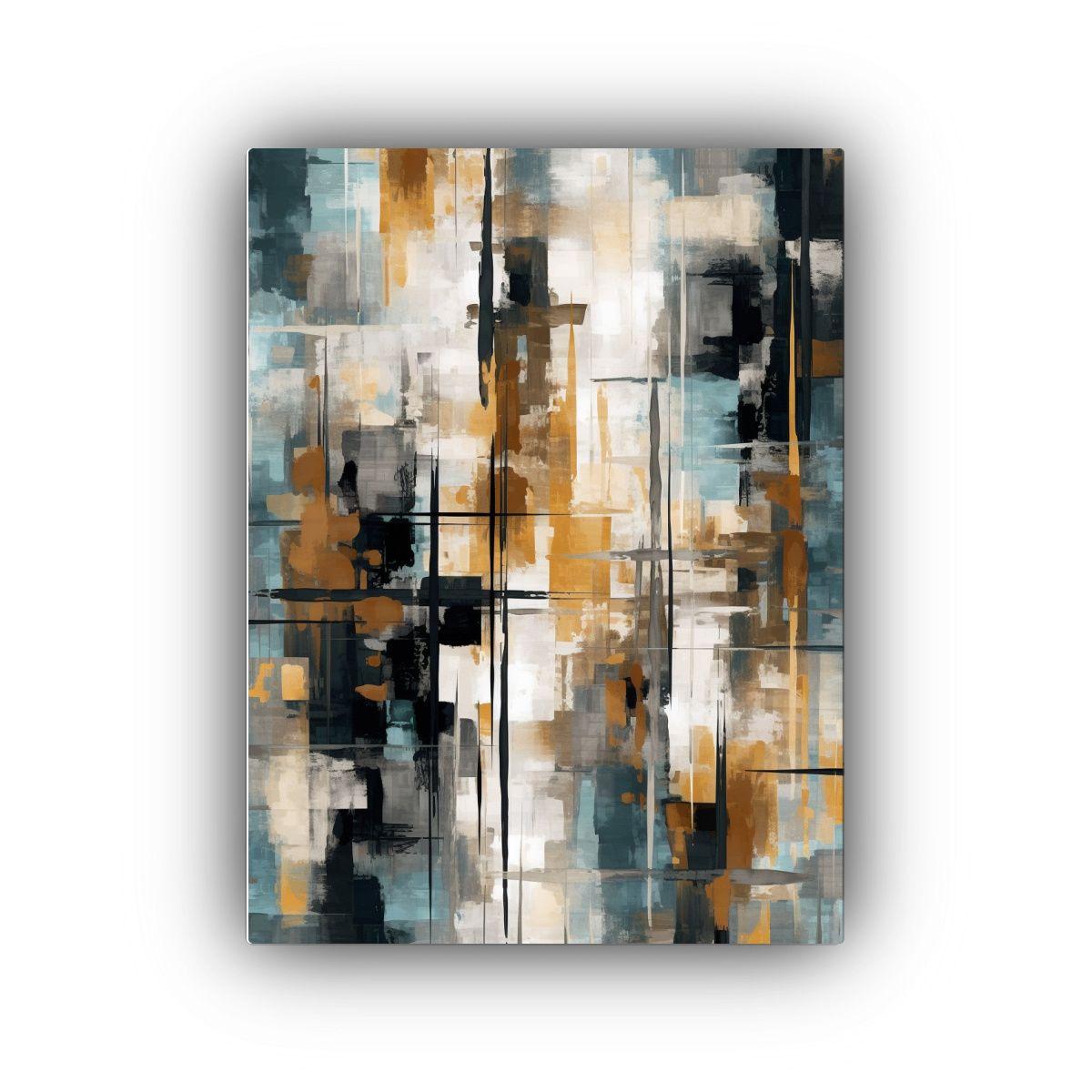 Cuadro Abstracto De Composición Profundidad En 40x60cm-0