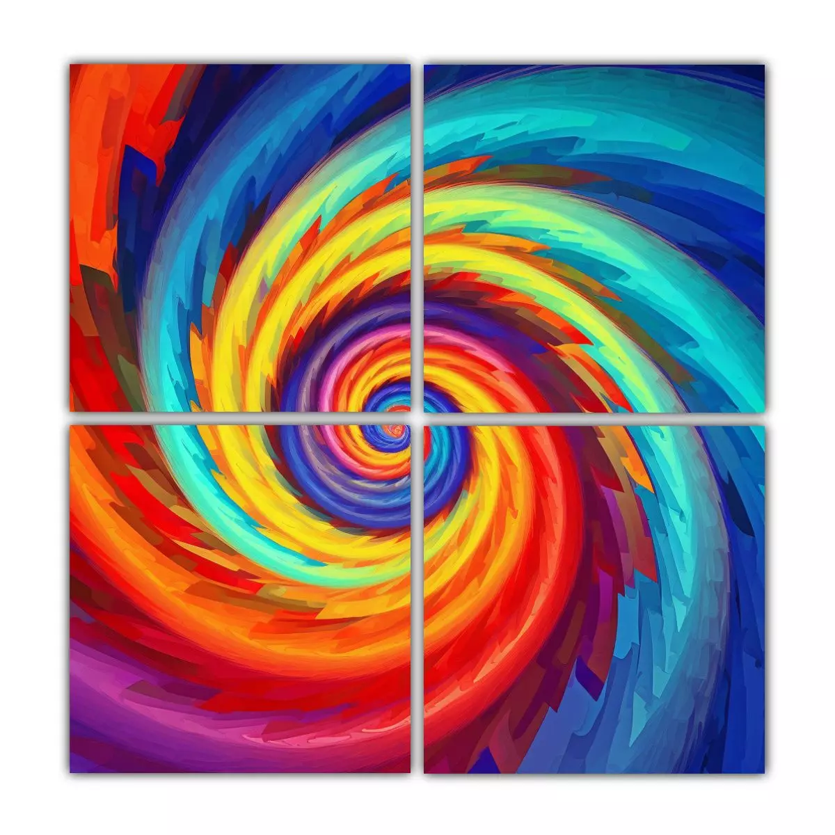 Cuadros Decorativos Hipnóticos En Espiral 140x140 Cm-0