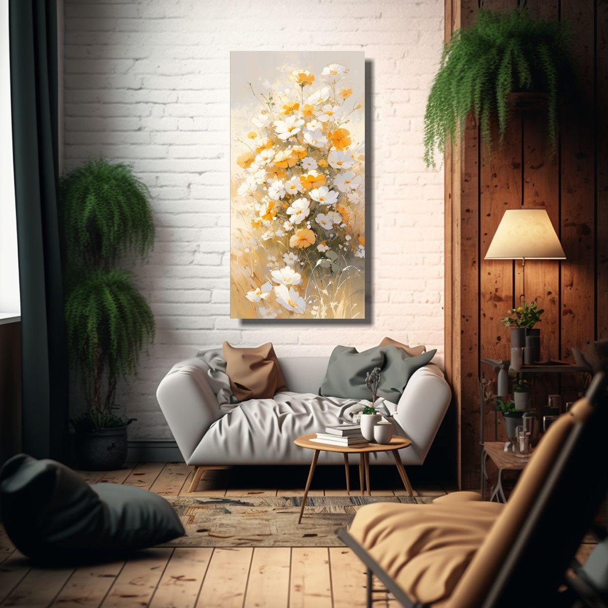 Arte Vintage Originalidad Pintura De Flores 60x120cm-2