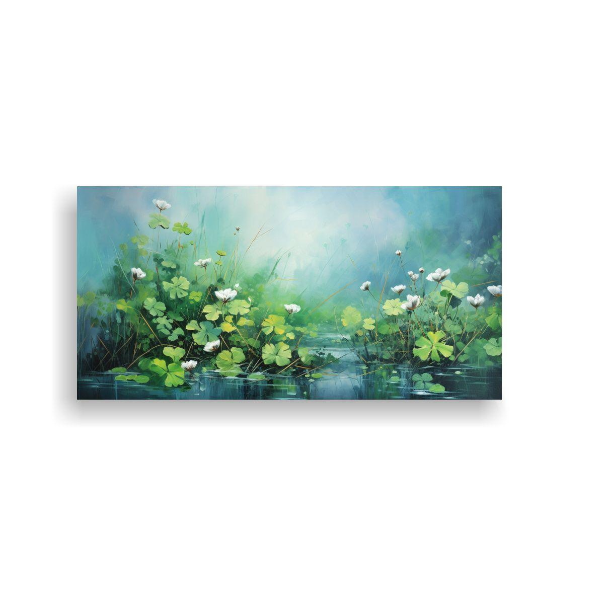 Cuadro Abstracto De Hierbas Trébol En Armonía 120x60cm-0