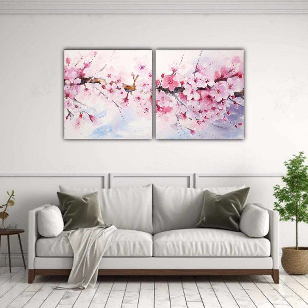 Cuadro De Pared De Cocina Cherry Blossom O Sakura 60x30 Cm-2