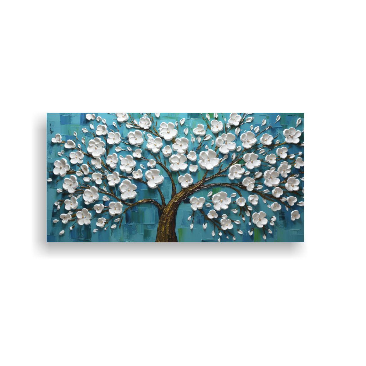 Cuadro Contemporáneo Acrílico árboles Flores 140x70cm-0