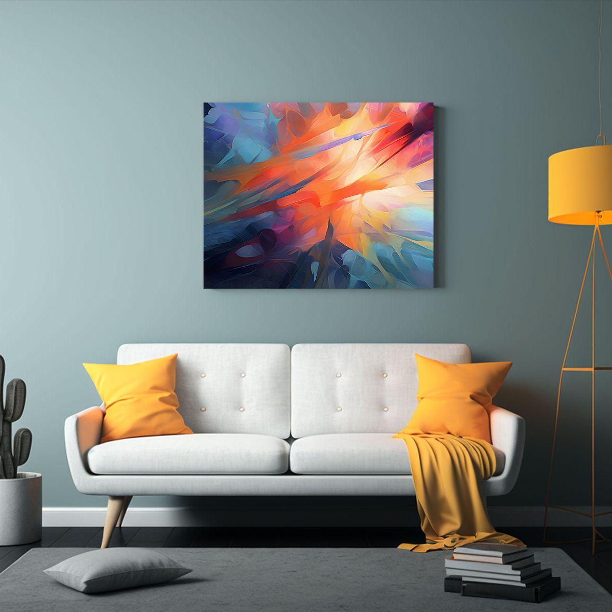 Cuadros Modernos De Arte Abstracto En Pastel Con 120x80 Cm-2