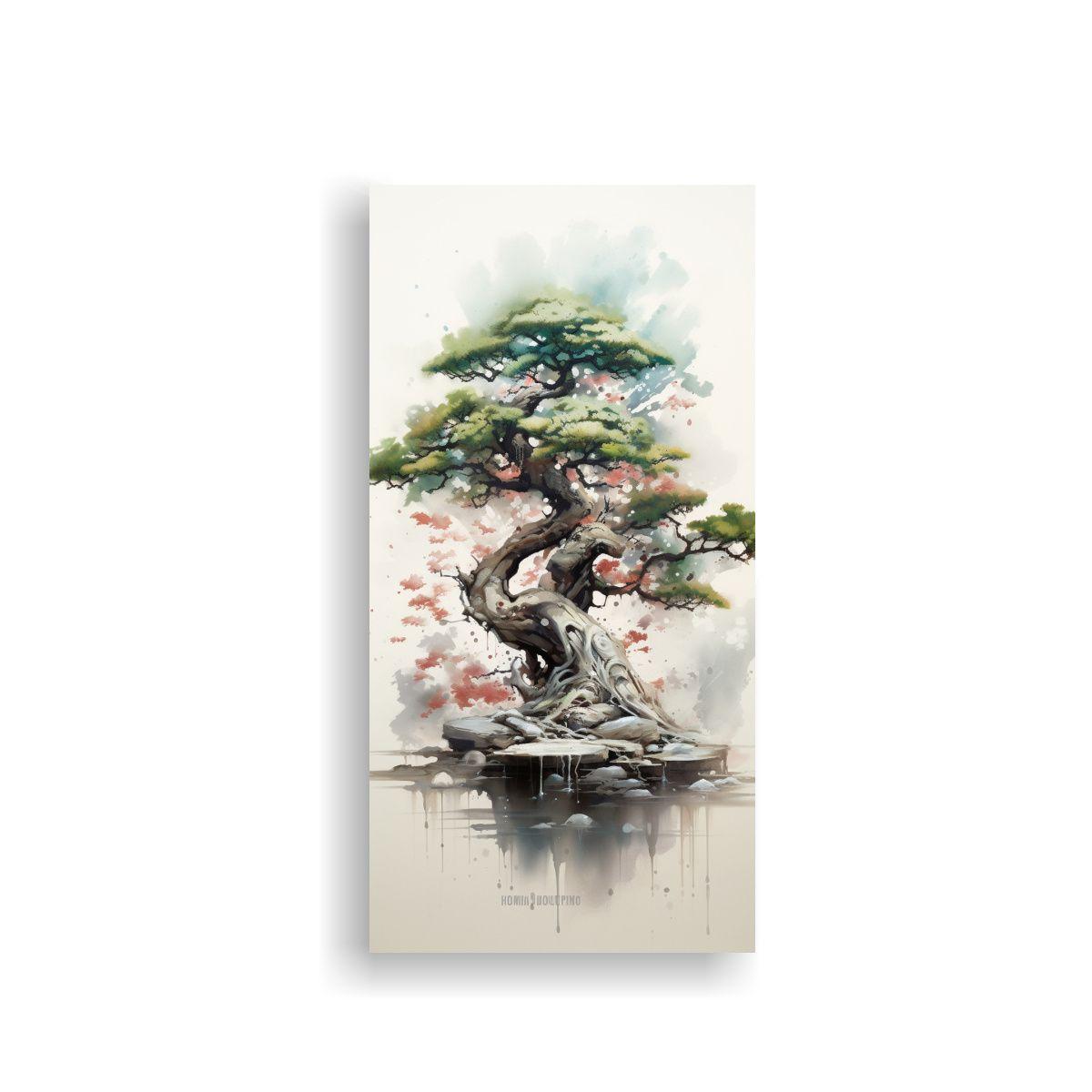 Lienzo Inspiración Clásico Árbol Bonsái 60x120cm-0