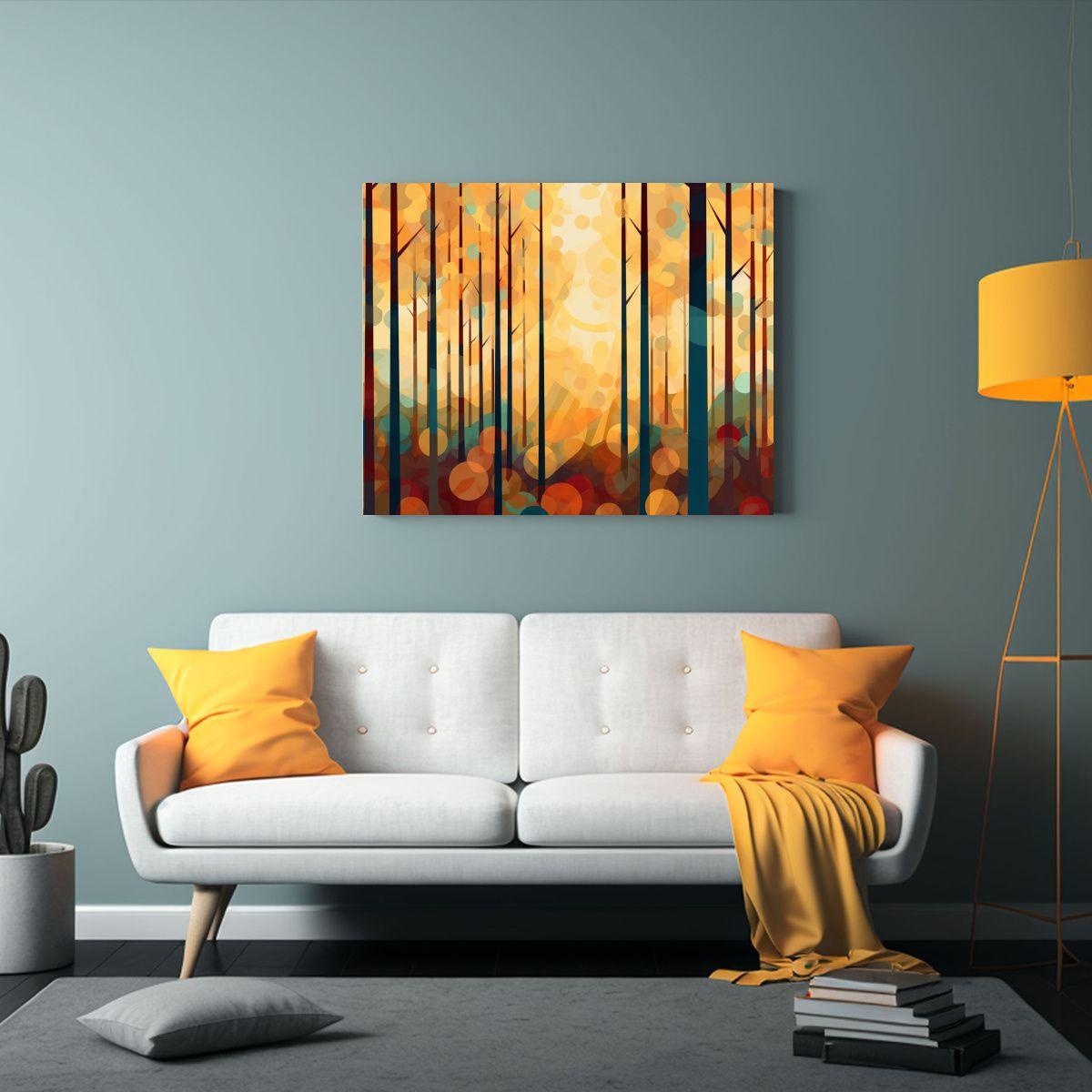 Cuadro Abstracto Moderno En Colores Vivos Para Decoración D 90x60cm-2