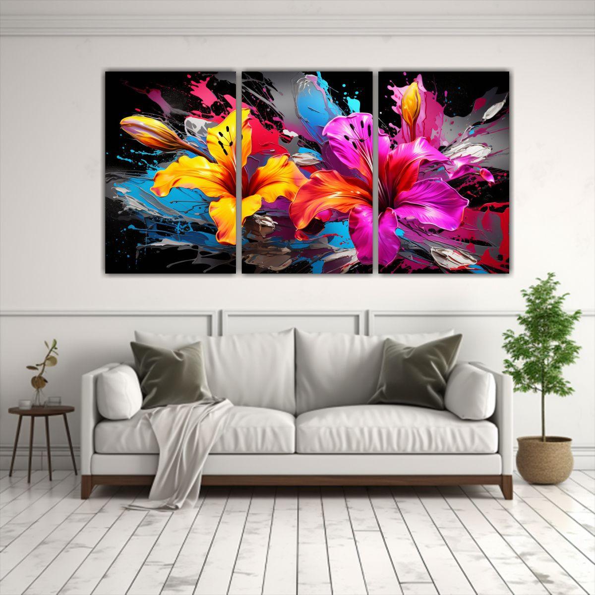 Pinturas De Pared Neonoir Intenso En Estilo Medio 240x120 Cm-2
