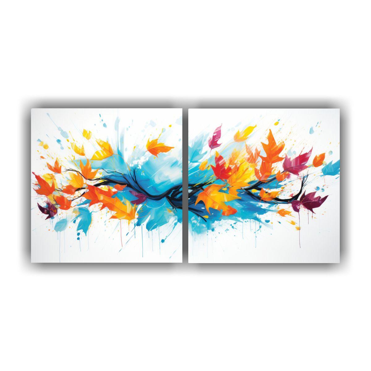 Pinturas De Decoración Inspiradoras Con Hojas 80x40 Cm-0