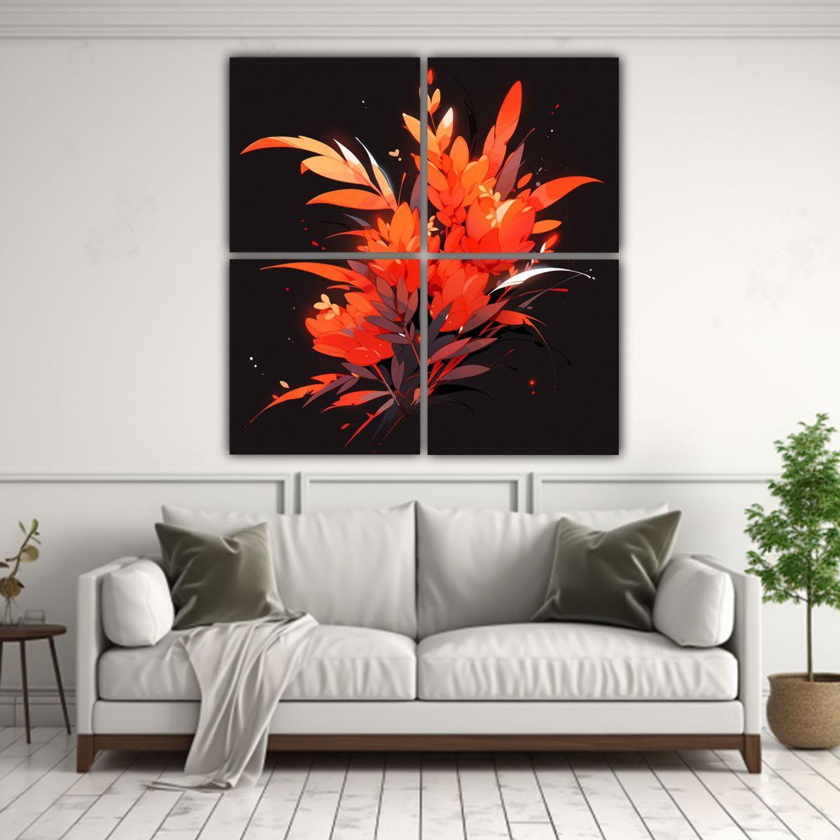 Lienzos Fotográficos Clásicos En Rojo Y 140x140 Cm-2