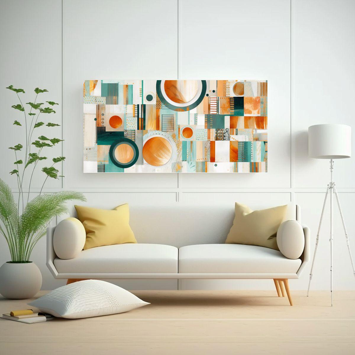Pinturas Decorativas Japonesas Con Arte Abstracto 60x30cm-2