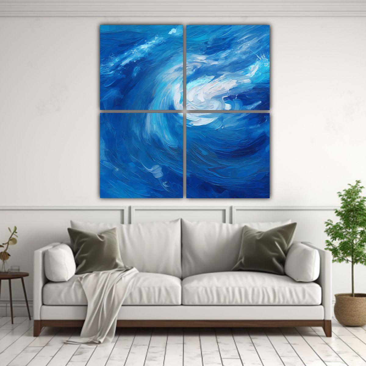 Pinturas Abstractas De Estilo óleo En Lienzo De 80x80 Cm-2