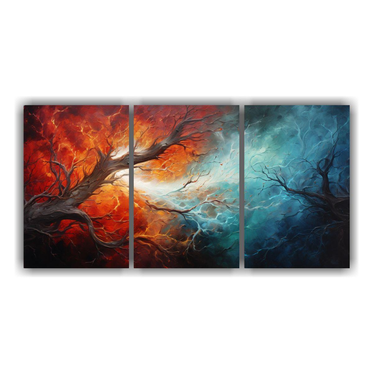 Pintura Abstracta Inspirada En La Naturaleza Viva 240x120 Cm-0