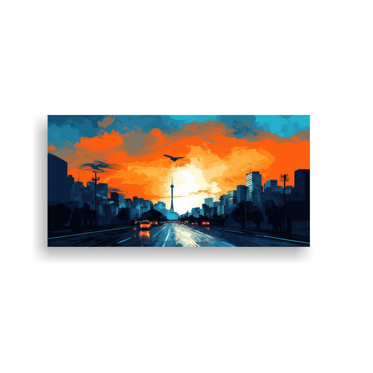 Pinturas De Decoración En Estilo Neo De La Ciudad 80x40cm-0