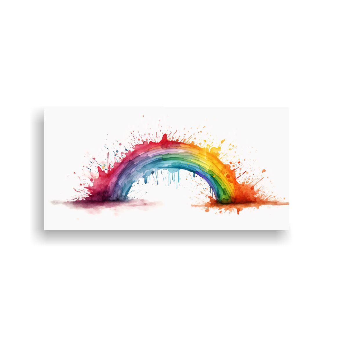 Pintura Decorativa Arcoíris En Estilo Oxidado 40x20cm-0