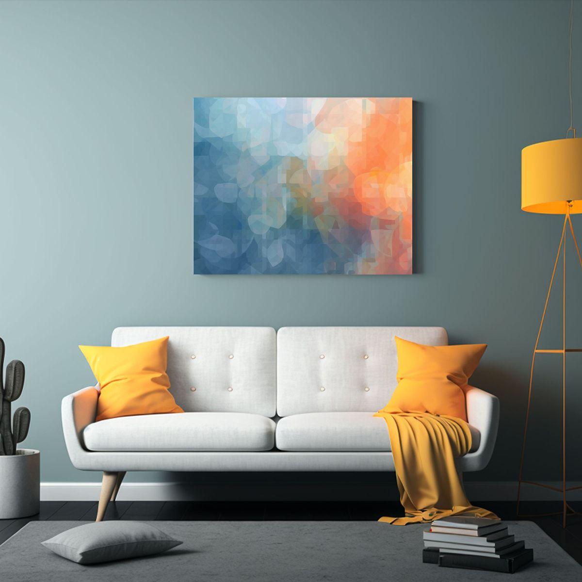 Pinturas Decorativas Surrealistas Con Geometría 30x20cm-2