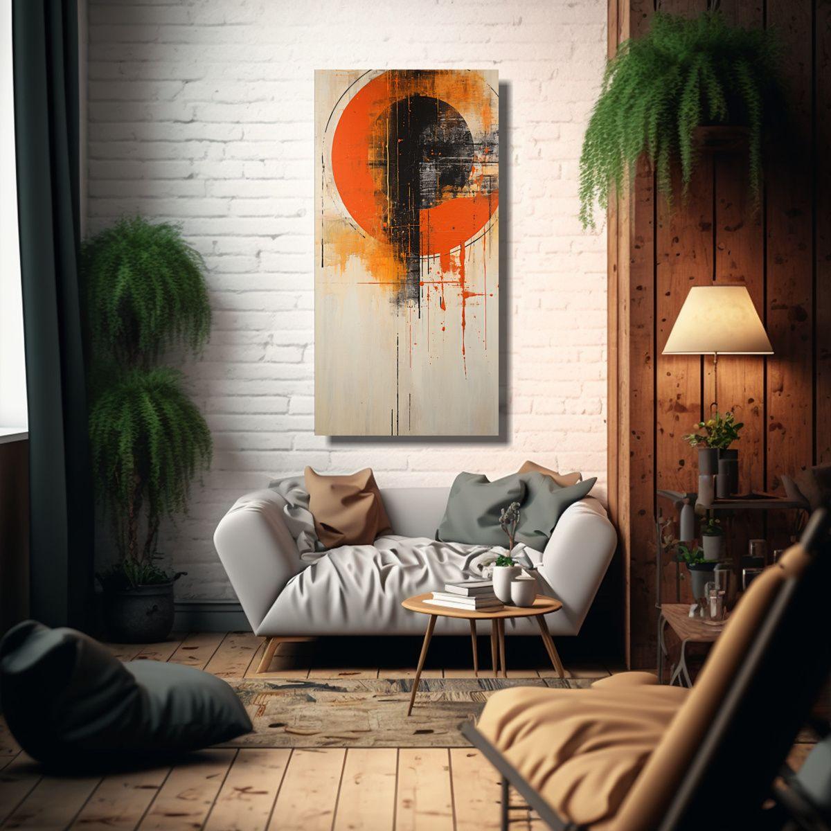 Arte Concepto Para Sala: Cuadro Abstracto 80x160cm-2