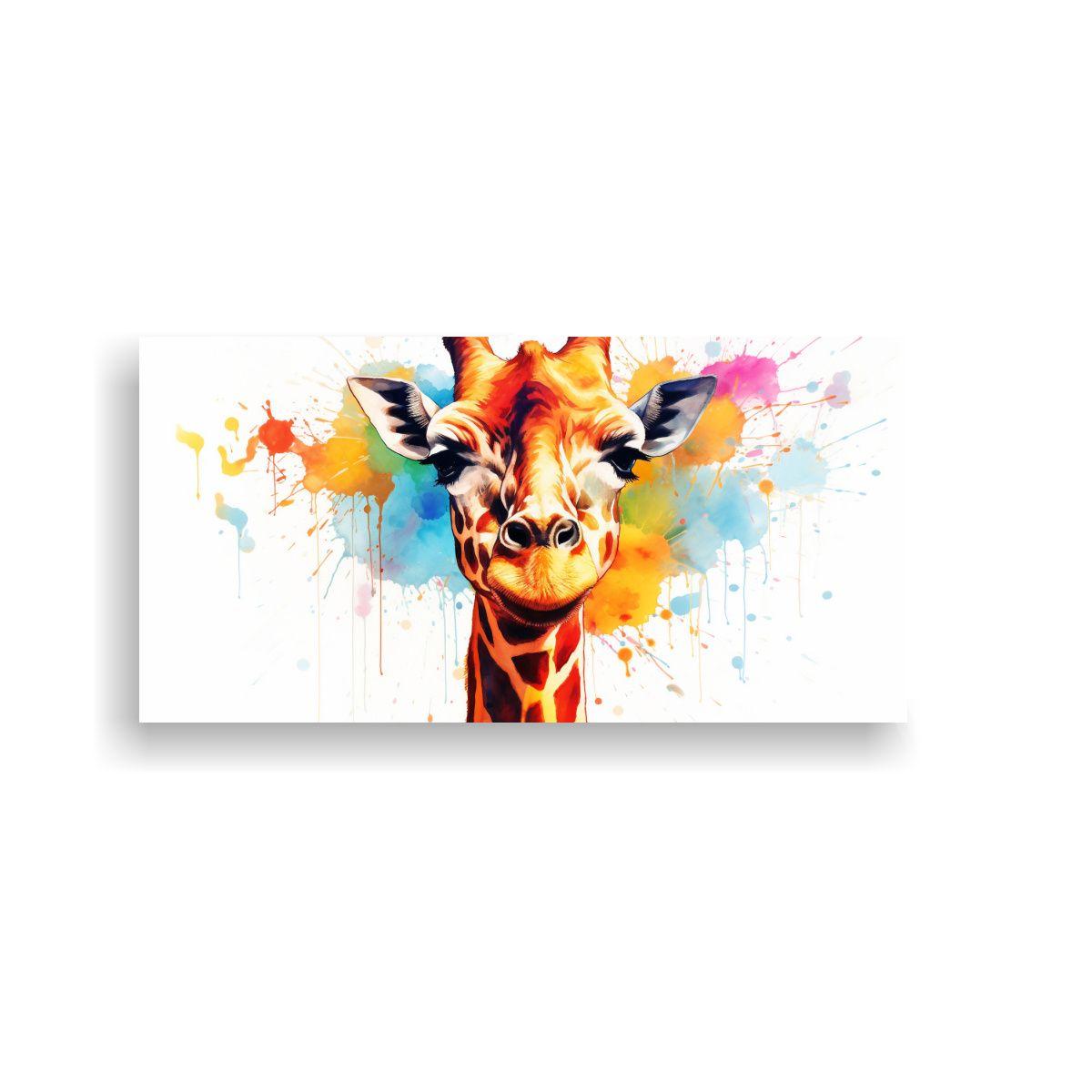 Pintura Inspiradora De Arte Callejero De Jirafa 80x40cm-0