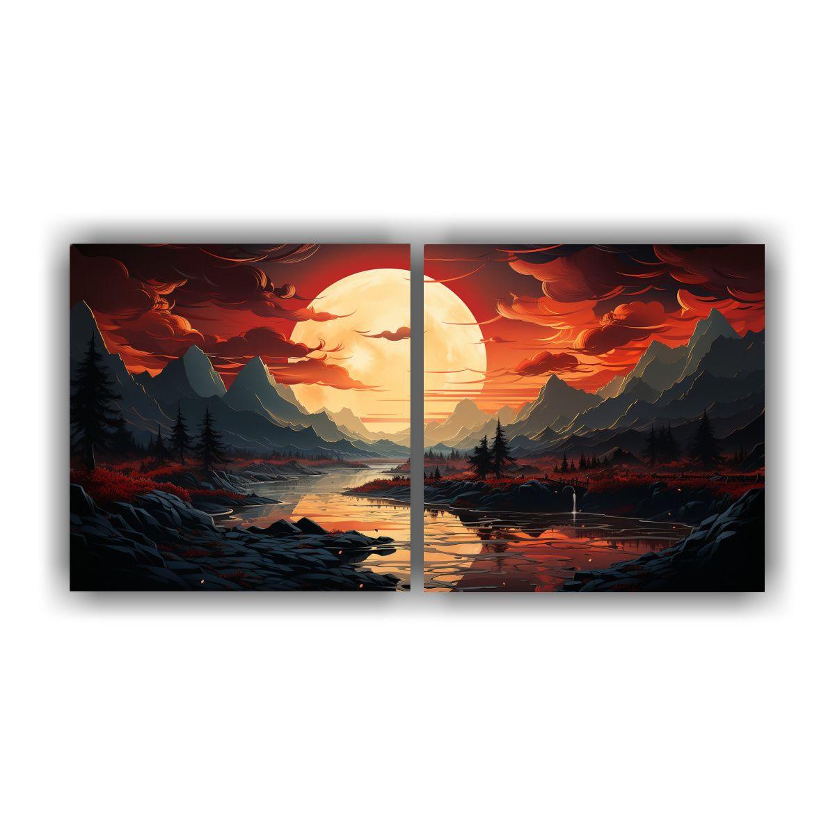 Lienzos De Tela Surreal Abstracto Paisajes Estilo 80x40 Cm-0