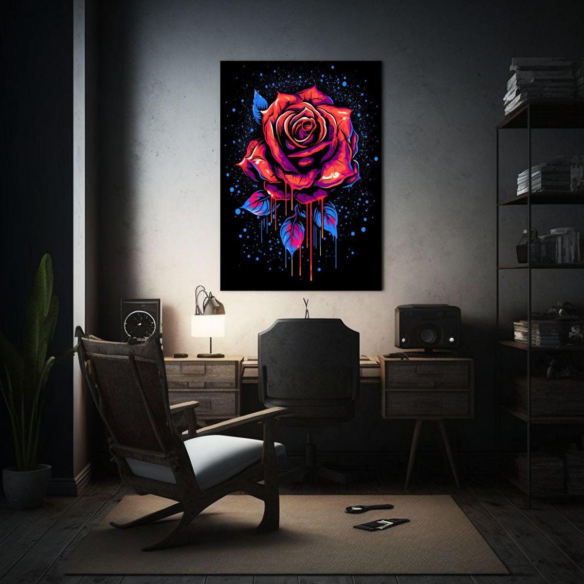 Con Diseño De Imagen De Rosa Llamativo Y Audaz 80x120cm-2