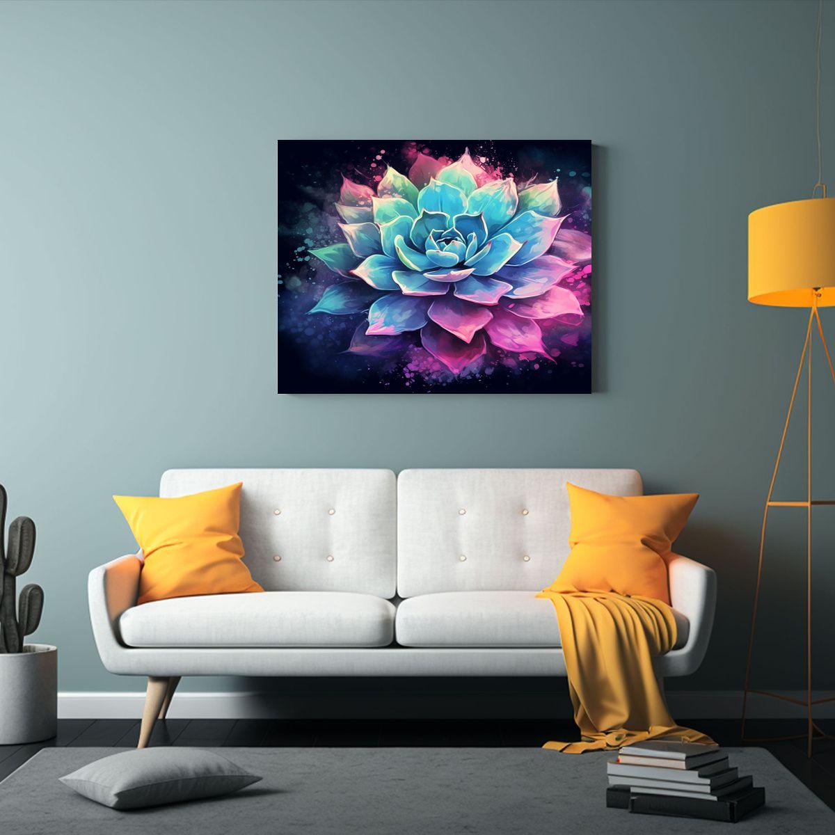 Pintura Decorativa De Exposición En Acuarela 90x60cm-2
