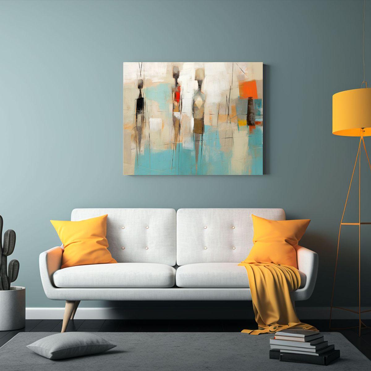 Pinturas De Decoración Abstracta Contemporánea 30x20cm-2