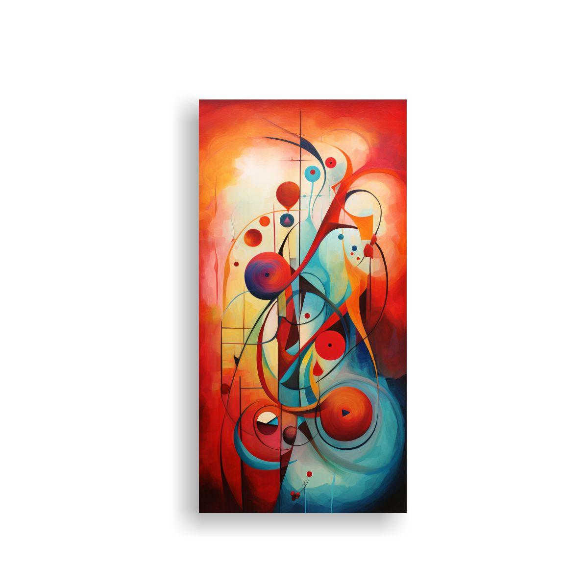 Cuadro Abstracto Alegría Pinturas De Ángeles 60x120cm-0