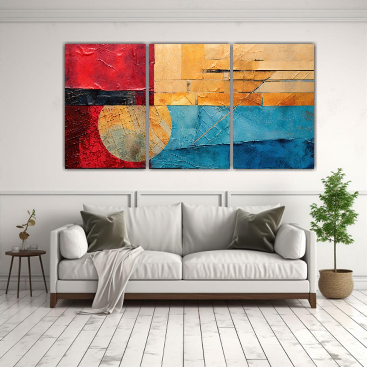 Pinturas Decorativas Con Texturas Y Colores 90x45 Cm-2
