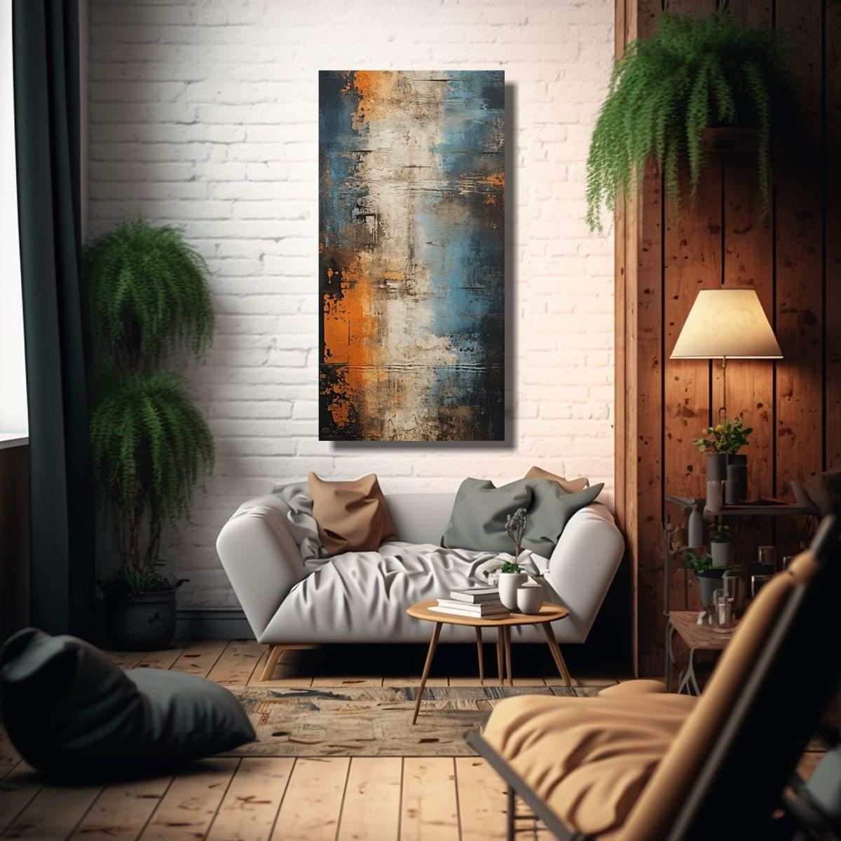 Cuadro Diseño Duradero Textura Grunge 50x100cm-2