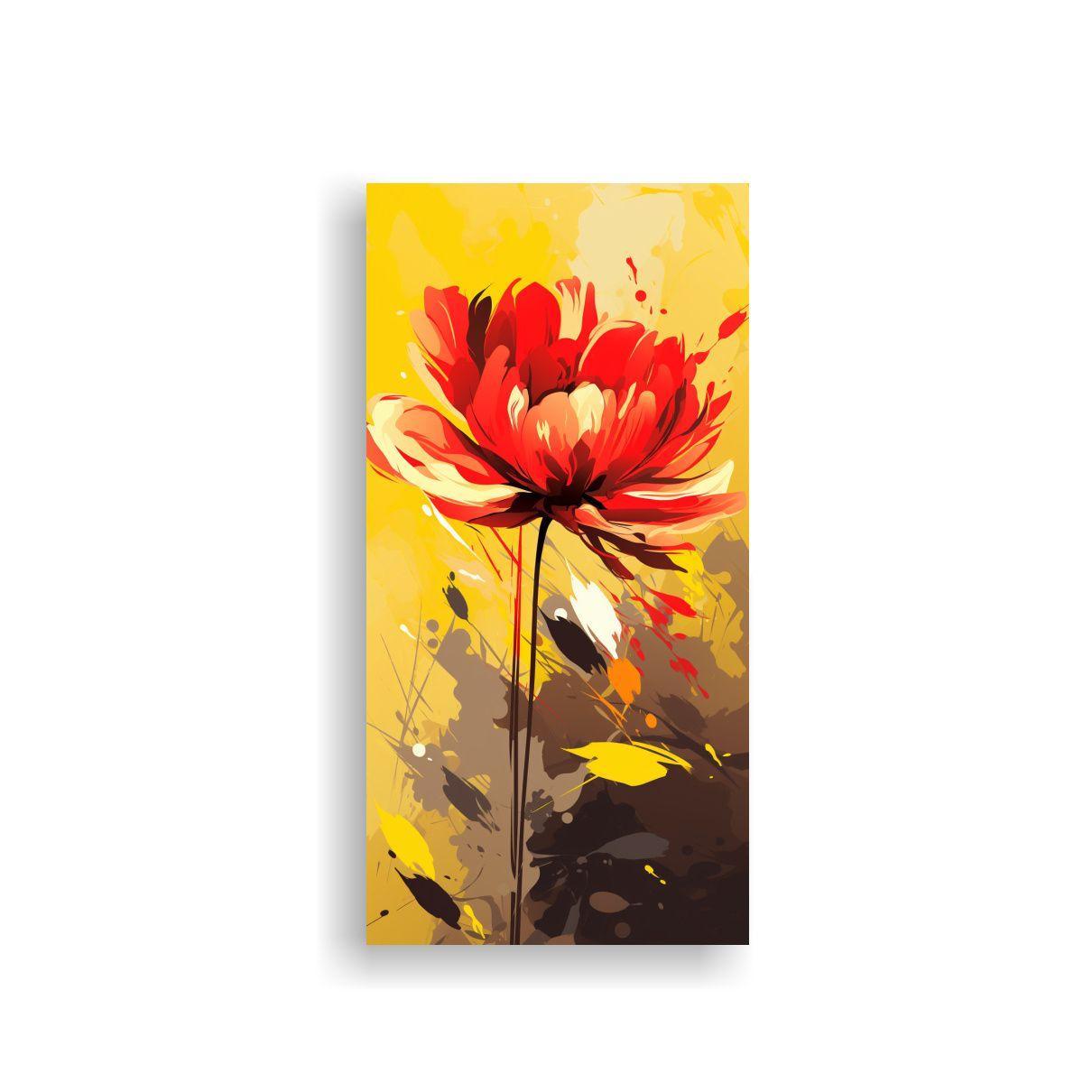Forma Bastidor De Madera De Arte Amarillo Y Rojo 80x160cm-0