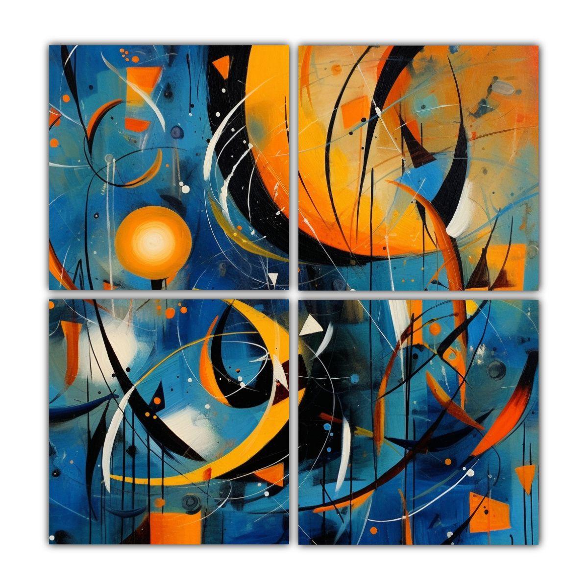 Pinturas Decorativas Abstractas Estilo Original 80x80 Cm-0