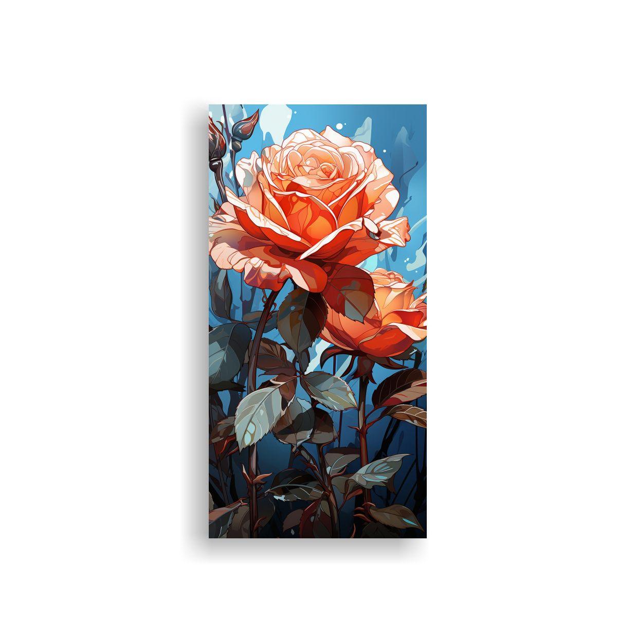 Cuadro Inspirador Contraste Rosa Brote Pop Art 80x160cm-0
