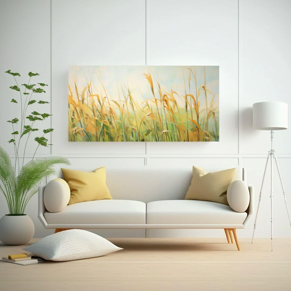 Pintura Abstracta Detallada En Estilo óleo De Col 40x20cm-2