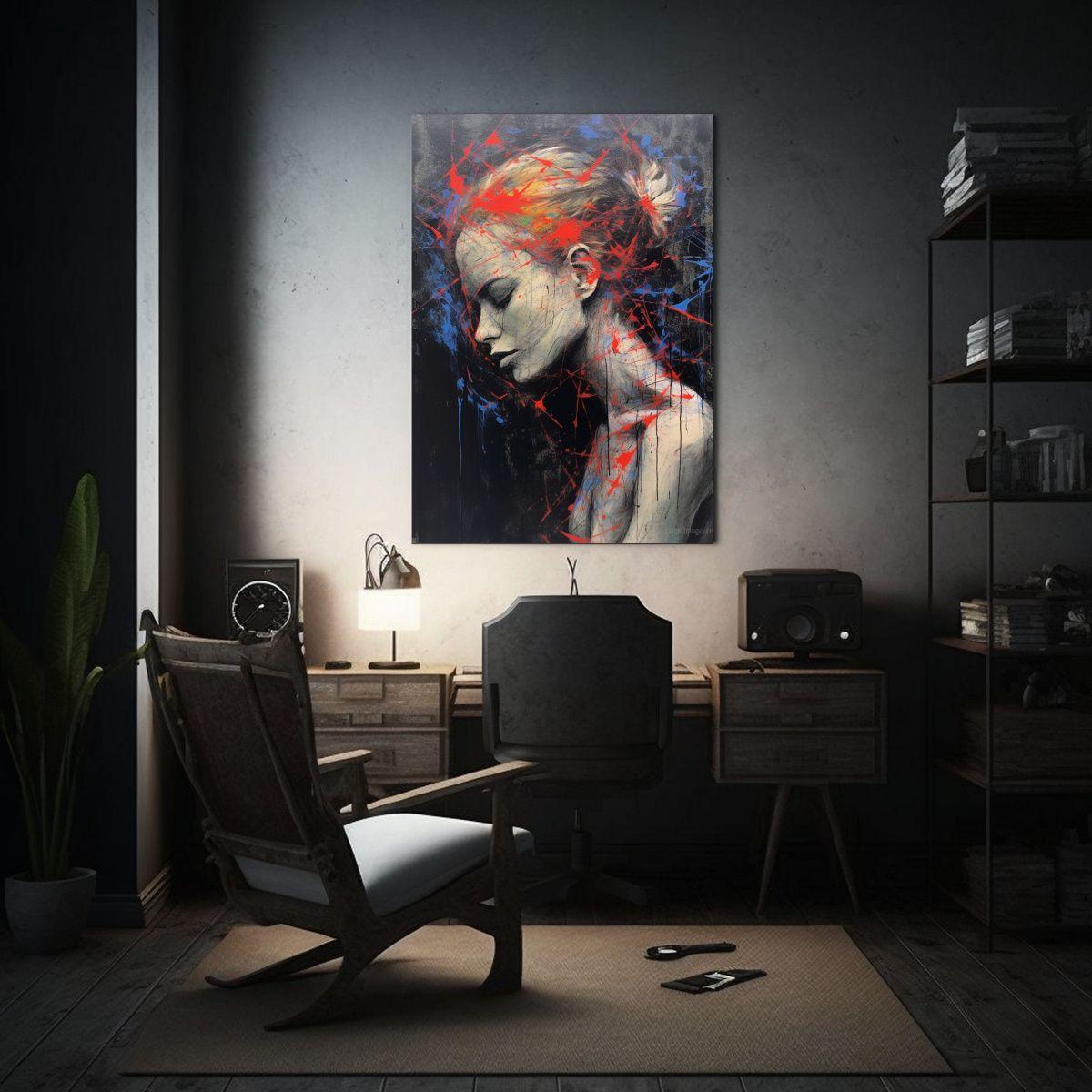 Pintura Minimalista De Amor En Aceite Equilibrio 60x90cm-2