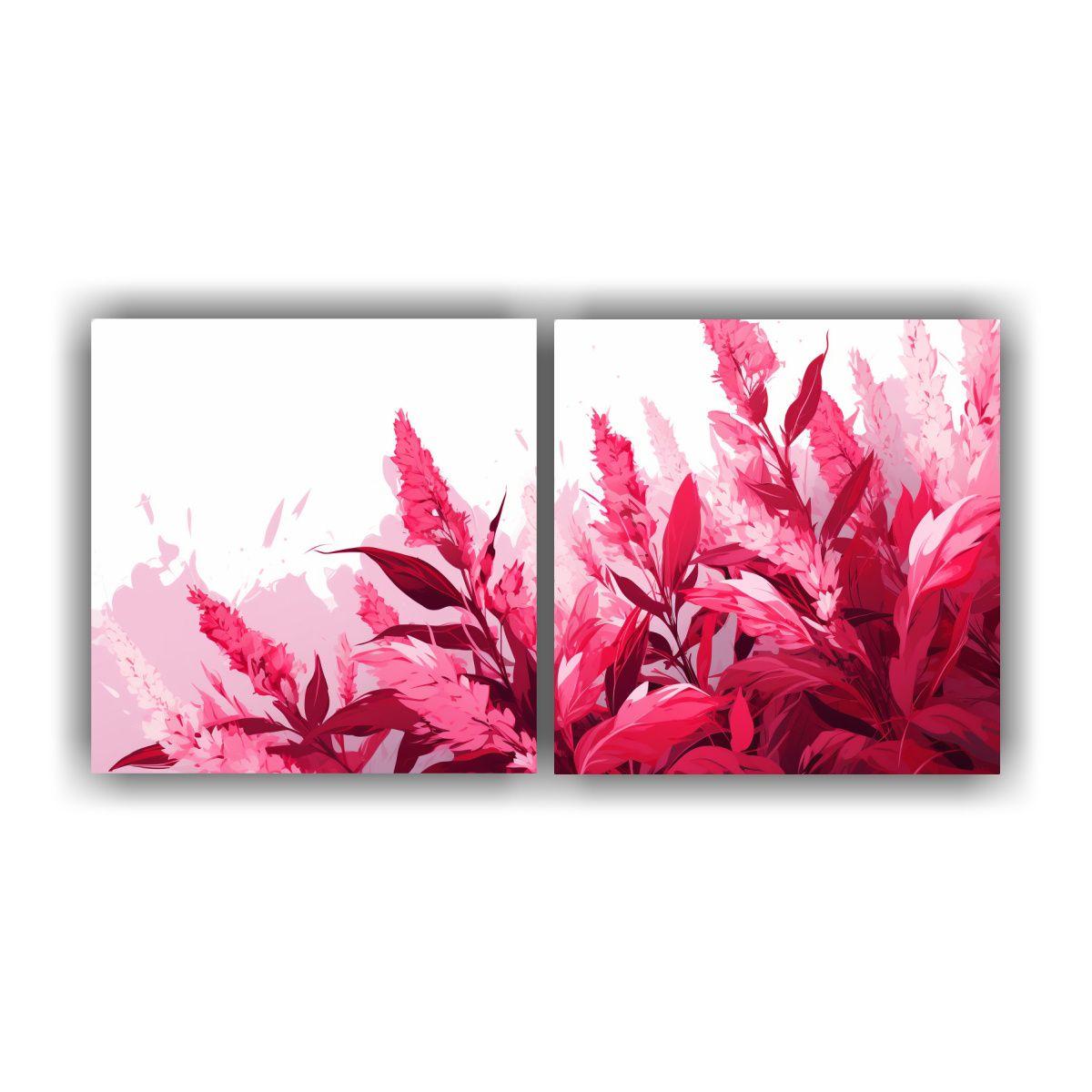 Pinturas De Decoración De Dos Telas En Bastidor 40x20 Cm-0