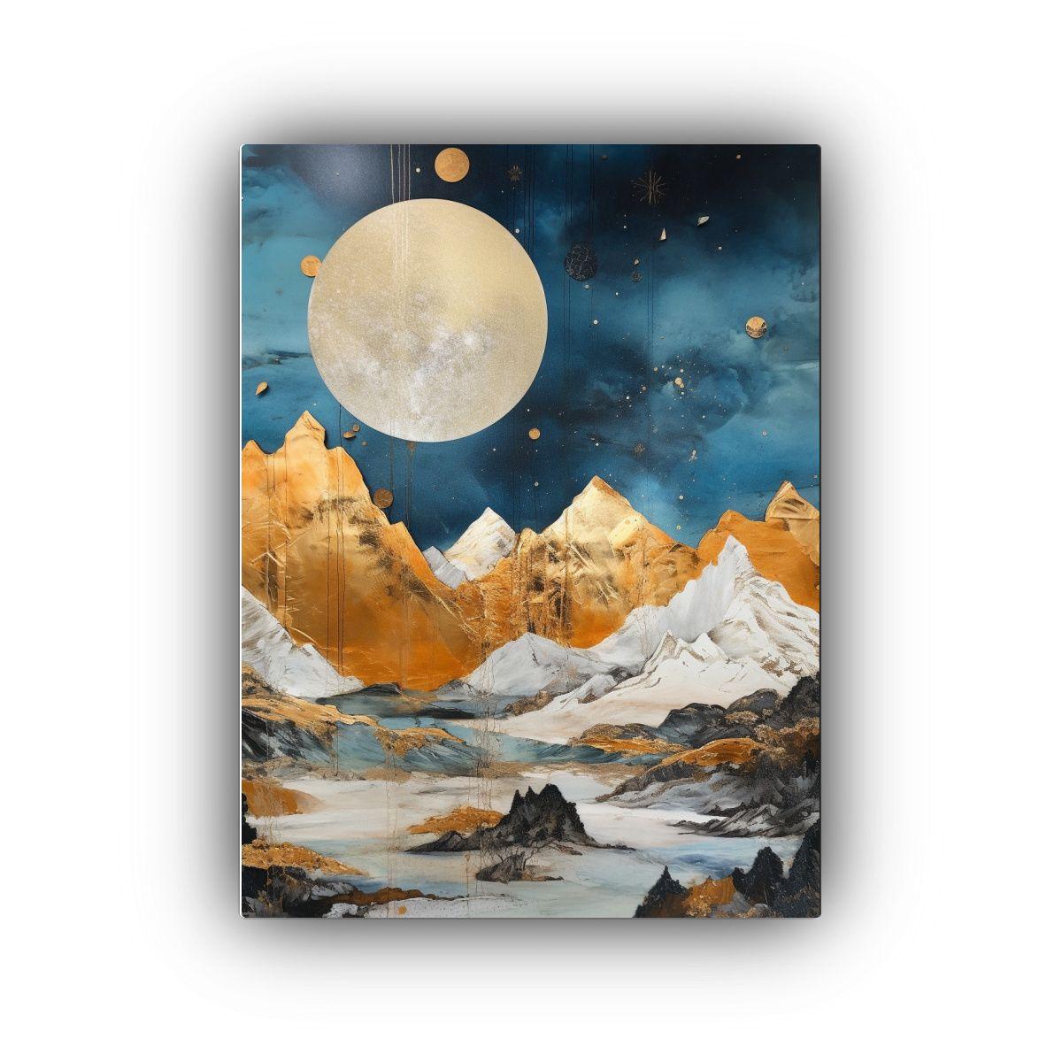 Pintura Decorativa De Paisaje Con Montañas Y 40x50cm-0