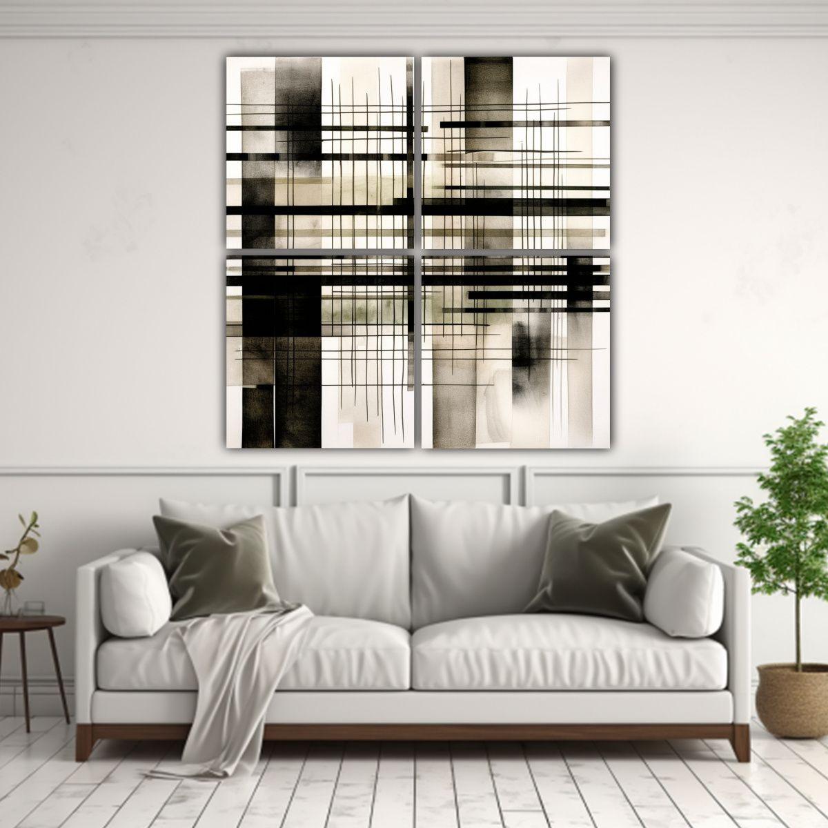 Cuatro Artes Movimiento Modernidad Composición 160x160 Cm-2