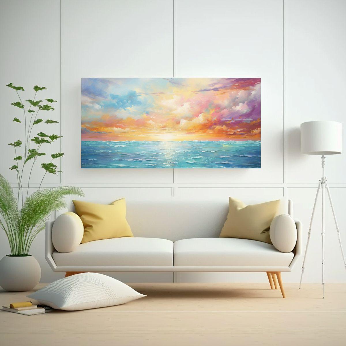 Pinturas Decorativas Abstractas Con Colores 100x50 Cm-2