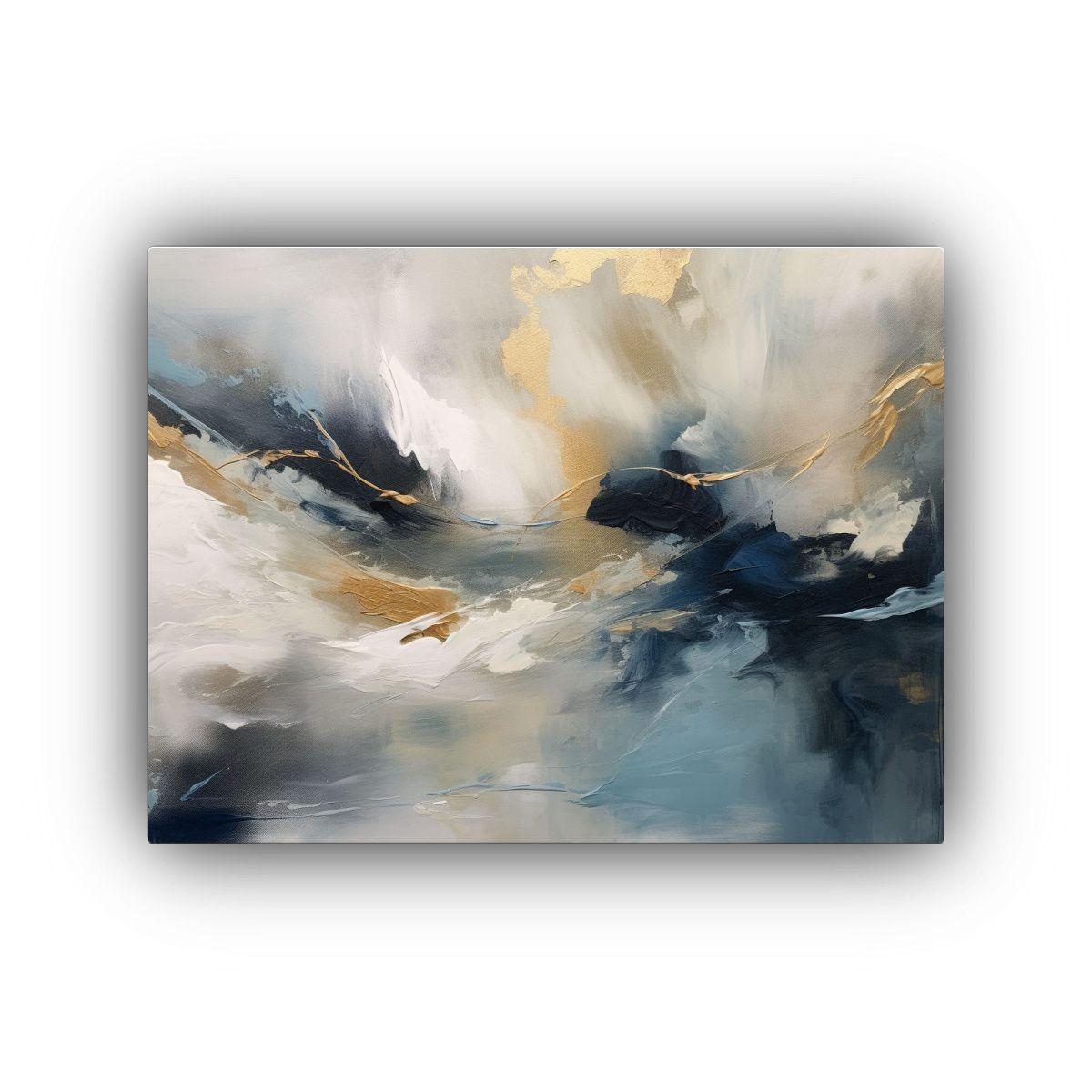 Pinturas Abstractas Estilo Ligh En Lienzo Colores 75x50cm-0